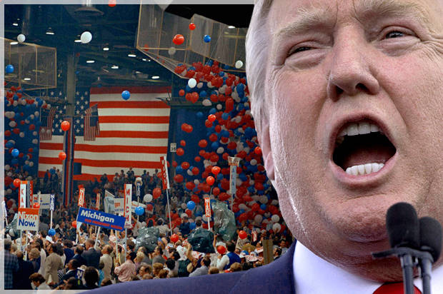 A vendor flies the confederate flag prior to a Republican U.S. presidential candidate Donald Trump rally in Pittsburgh